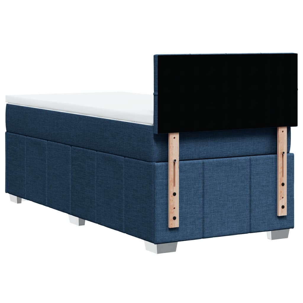 Giroletto a Molle con Materasso Blu 100x200 cm in Tessuto