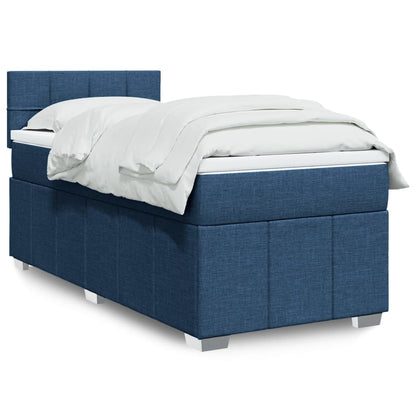 Giroletto a Molle con Materasso Blu 100x200 cm in Tessuto | homemem39