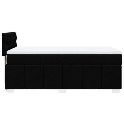 Giroletto a Molle con Materasso Nero 100x200 cm in Tessuto | homemem39