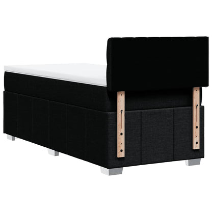 Giroletto a Molle con Materasso Nero 100x200 cm in Tessuto | homemem39