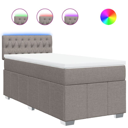 Giroletto a Molle con Materasso Tortora 100x200 cm in Tessuto | homemem39