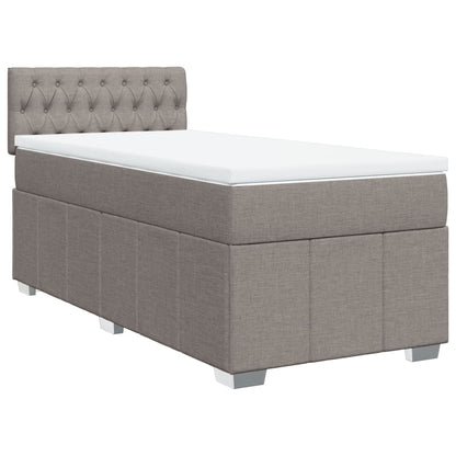 Giroletto a Molle con Materasso Tortora 100x200 cm in Tessuto | homemem39