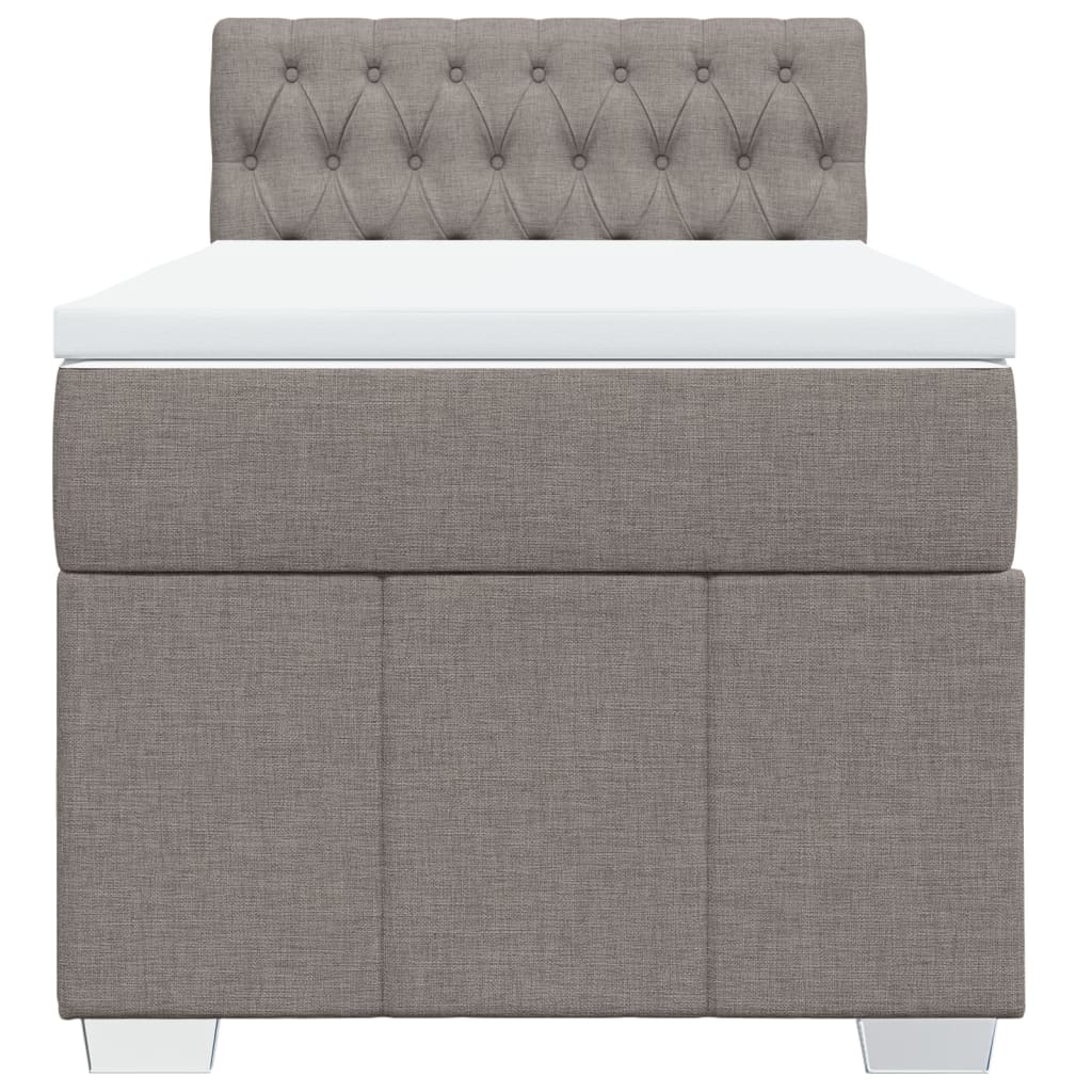 Giroletto a Molle con Materasso Tortora 100x200 cm in Tessuto | homemem39