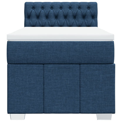 Giroletto a Molle con Materasso Blu 100x200 cm in Tessuto | homemem39