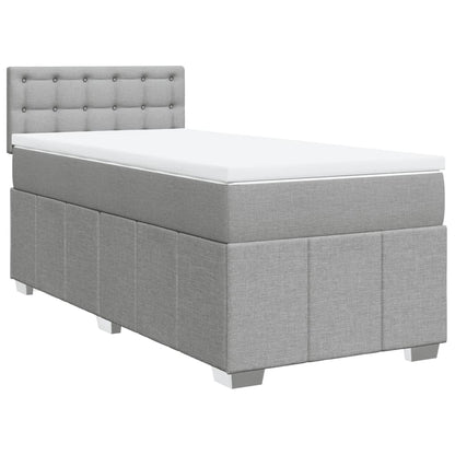 Giroletto a Molle con Materasso Grigio Chiaro100x200 cm Tessuto | homemem39