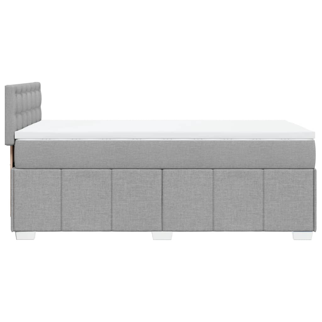 Giroletto a Molle con Materasso Grigio Chiaro100x200 cm Tessuto | homemem39