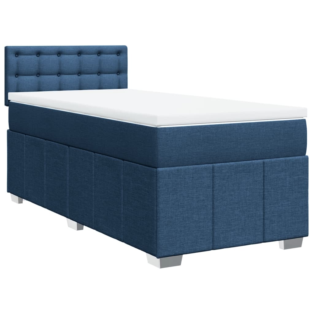 Giroletto a Molle con Materasso Blu 100x200 cm in Tessuto | homemem39