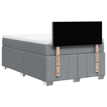 Giroletto a Molle con Materasso Grigio Chiaro 120x190cm Tessuto | homemem39