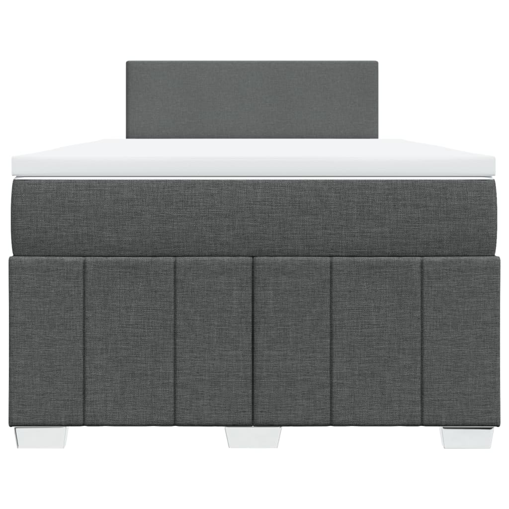 Giroletto a Molle con Materasso Grigio Scuro 120x190cm Tessuto