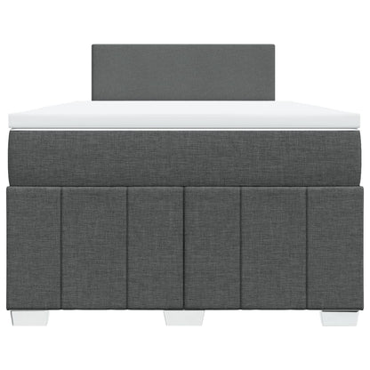 Giroletto a Molle con Materasso Grigio Scuro 120x190cm Tessuto