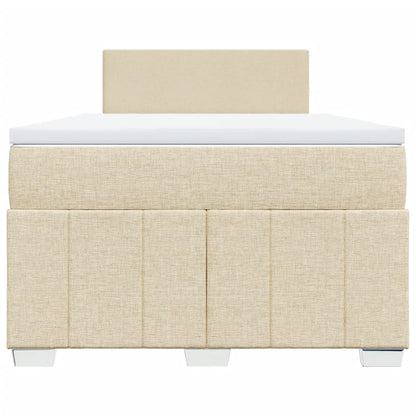 Giroletto a Molle con Materasso Crema 120x190 cm in Tessuto