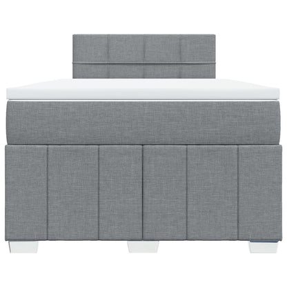 Giroletto a Molle con Materasso Grigio Chiaro 120x190cm Tessuto | homemem39