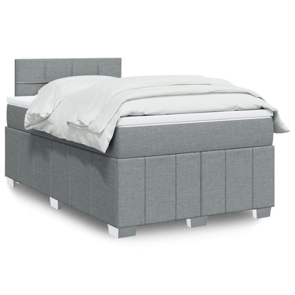 Giroletto a Molle con Materasso Grigio Chiaro 120x190cm Tessuto | homemem39