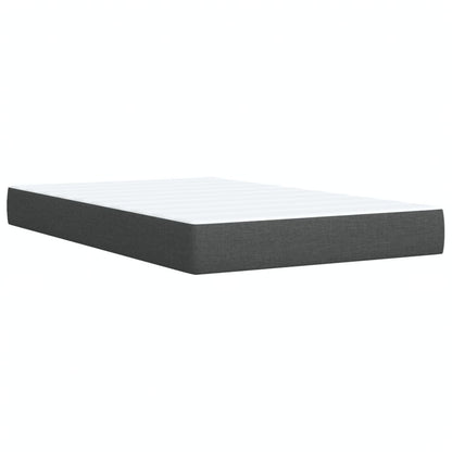 Giroletto a Molle con Materasso Grigio Scuro 120x190cm Tessuto