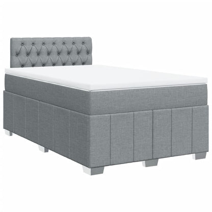 Giroletto a Molle con Materasso Grigio Chiaro 120x190cm Tessuto | homemem39