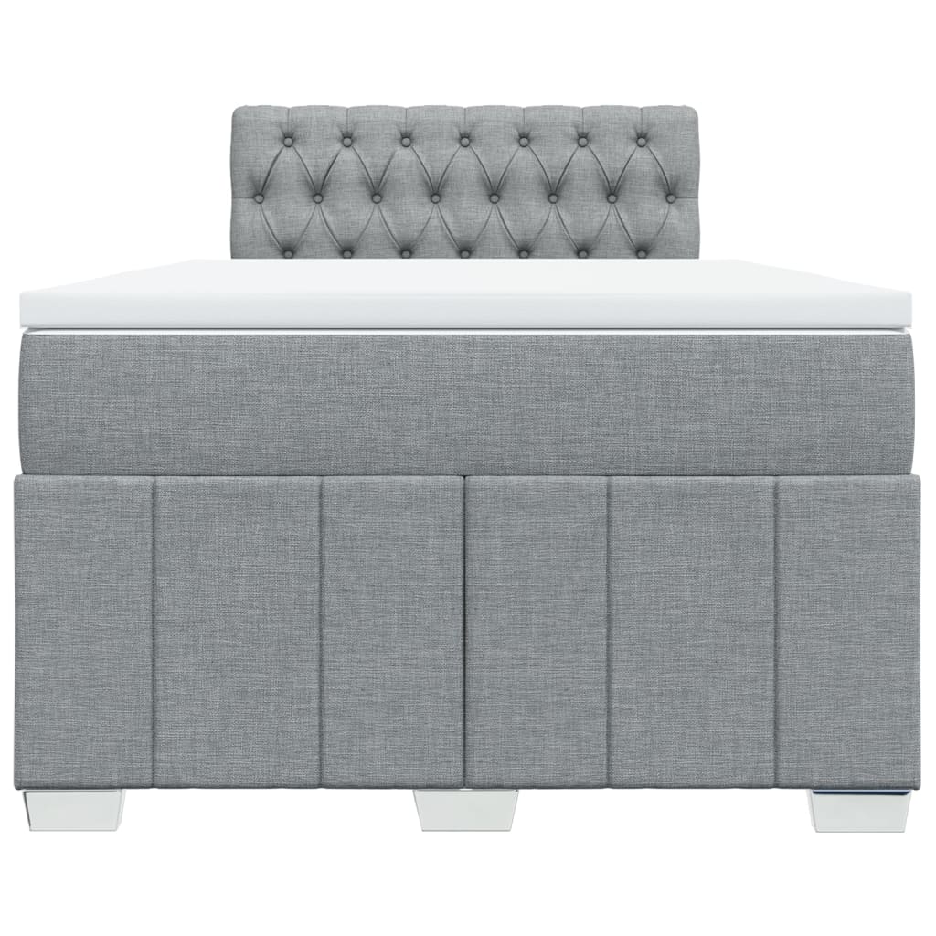 Giroletto a Molle con Materasso Grigio Chiaro 120x190cm Tessuto | homemem39