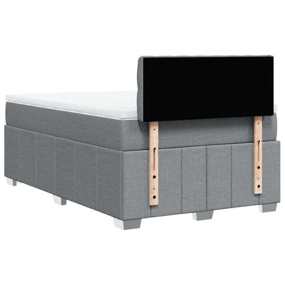 Giroletto a Molle con Materasso Grigio Chiaro 120x190cm Tessuto | homemem39