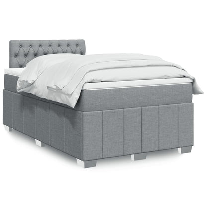Giroletto a Molle con Materasso Grigio Chiaro 120x190cm Tessuto | homemem39