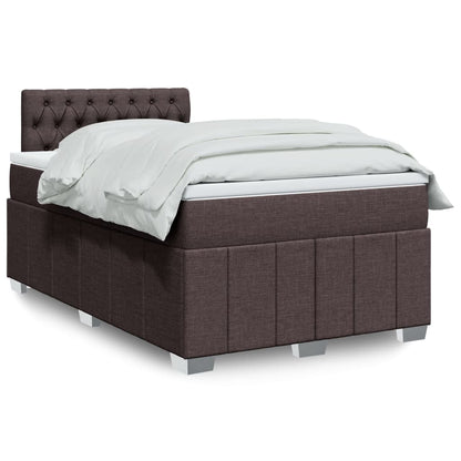Giroletto a Molle con Materasso Marrone Scuro 120x190cm Tessuto | homemem39