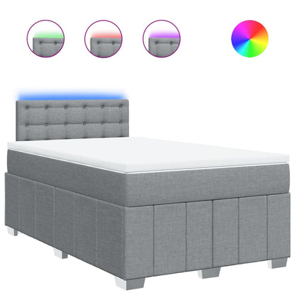 Giroletto a Molle con Materasso Grigio Chiaro 120x190cm Tessuto | homemem39