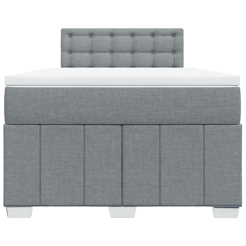 Giroletto a Molle con Materasso Grigio Chiaro 120x190cm Tessuto | homemem39