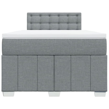 Giroletto a Molle con Materasso Grigio Chiaro 120x190cm Tessuto | homemem39