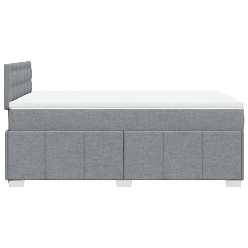 Giroletto a Molle con Materasso Grigio Chiaro 120x190cm Tessuto | homemem39