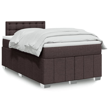 Giroletto a Molle con Materasso Marrone Scuro 120x190cm Tessuto | homemem39