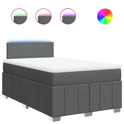 Giroletto a Molle con Materasso Grigio Scuro 120x200 cm Tessuto | homemem39