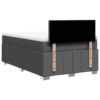 Giroletto a Molle con Materasso Grigio Scuro 120x200 cm Tessuto | homemem39