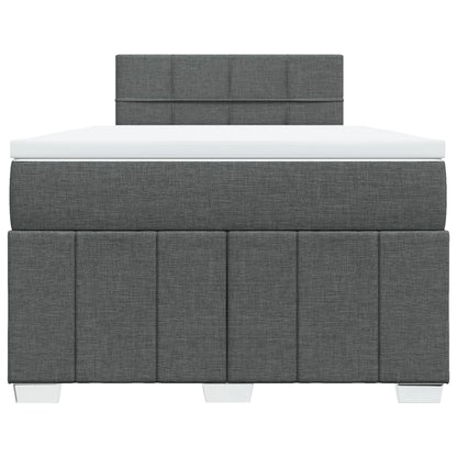 Giroletto a Molle con Materasso Grigio Scuro 120x200 cm Tessuto | homemem39