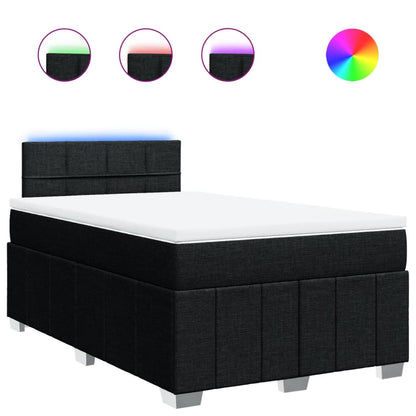 Giroletto a Molle con Materasso Nero 120x200 cm in Tessuto | homemem39
