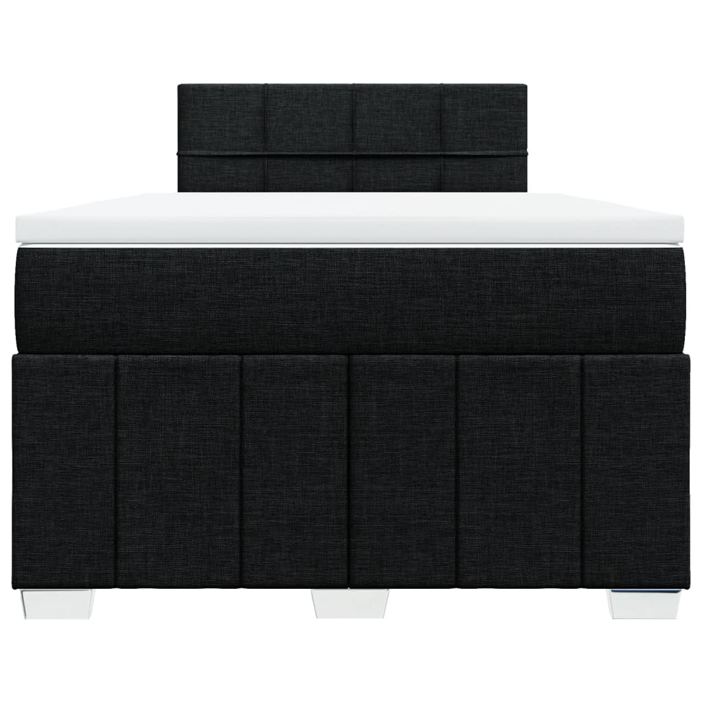 Giroletto a Molle con Materasso Nero 120x200 cm in Tessuto | homemem39