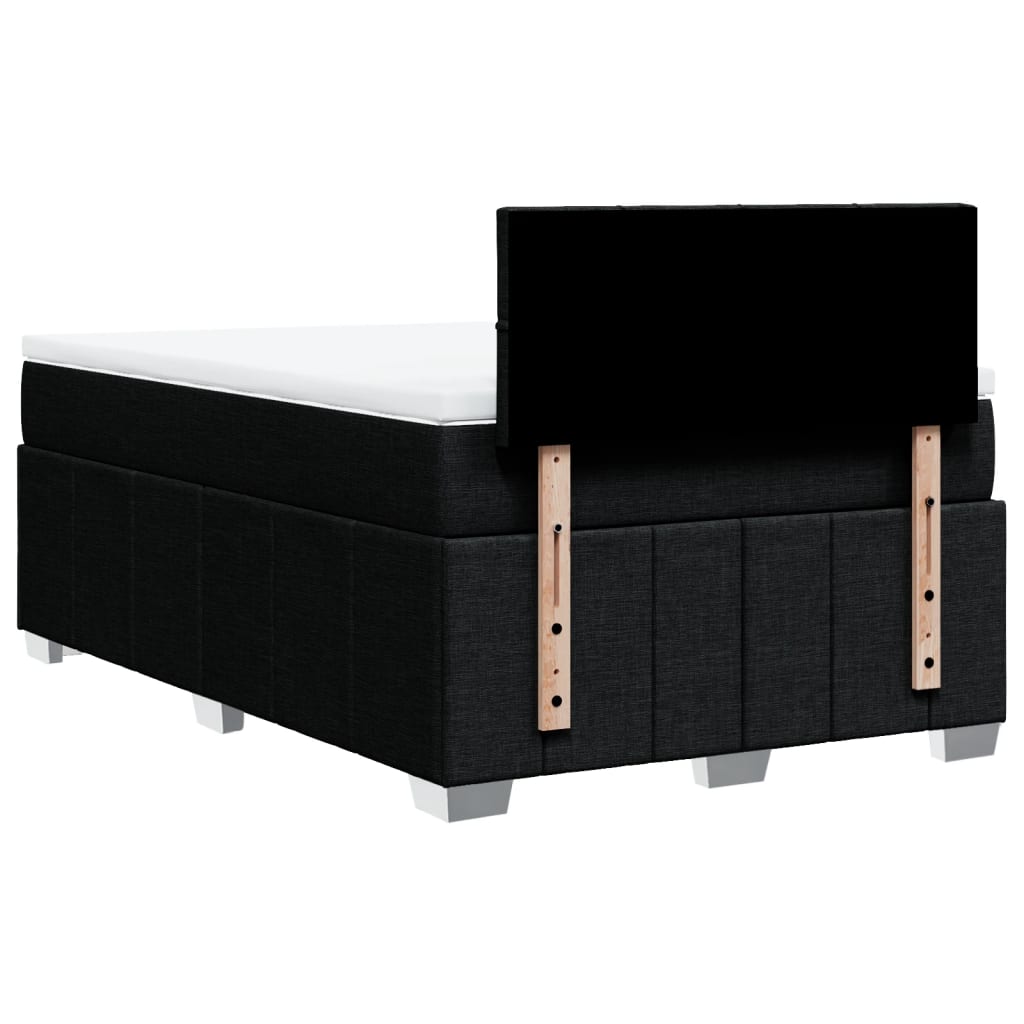 Giroletto a Molle con Materasso Nero 120x200 cm in Tessuto | homemem39
