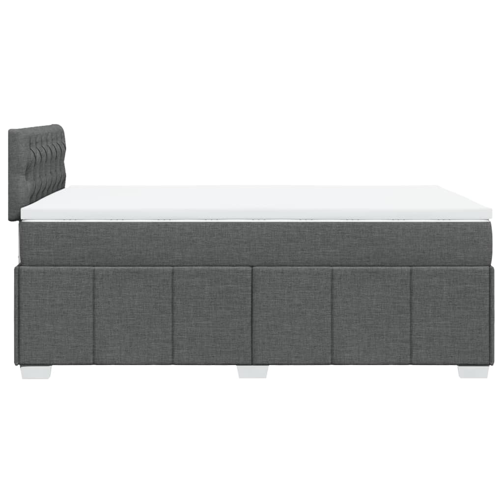 Giroletto a Molle con Materasso Grigio Scuro 120x200 cm Tessuto | homemem39