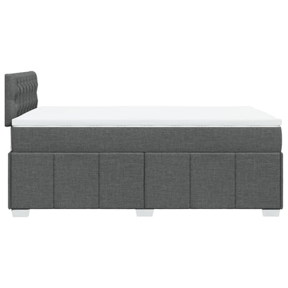 Giroletto a Molle con Materasso Grigio Scuro 120x200 cm Tessuto | homemem39