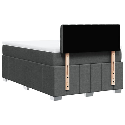 Giroletto a Molle con Materasso Grigio Scuro 120x200 cm Tessuto | homemem39