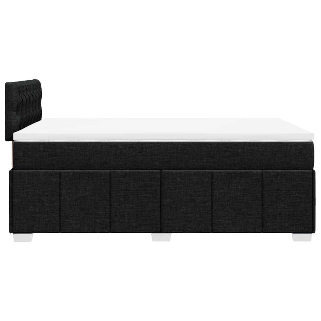 Giroletto a Molle con Materasso Nero 120x200 cm in Tessuto | homemem39