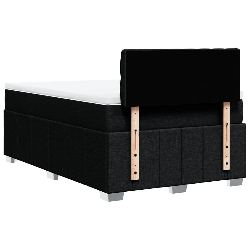 Giroletto a Molle con Materasso Nero 120x200 cm in Tessuto | homemem39