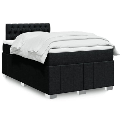 Giroletto a Molle con Materasso Nero 120x200 cm in Tessuto | homemem39