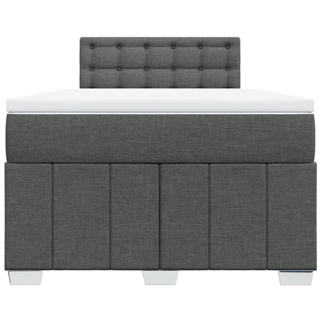Giroletto a Molle con Materasso Grigio Scuro 120x200 cm Tessuto | homemem39