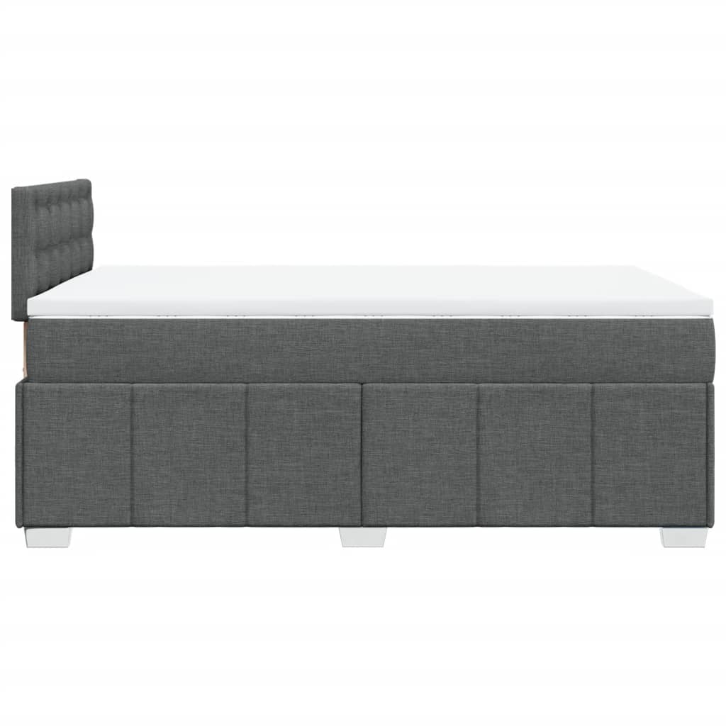 Giroletto a Molle con Materasso Grigio Scuro 120x200 cm Tessuto | homemem39