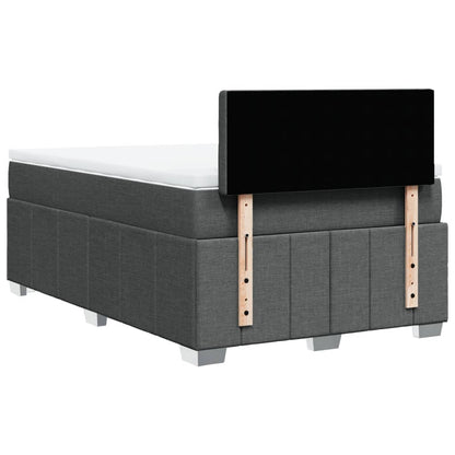 Giroletto a Molle con Materasso Grigio Scuro 120x200 cm Tessuto | homemem39