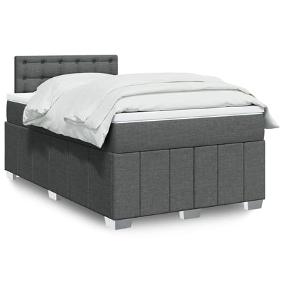 Giroletto a Molle con Materasso Grigio Scuro 120x200 cm Tessuto | homemem39