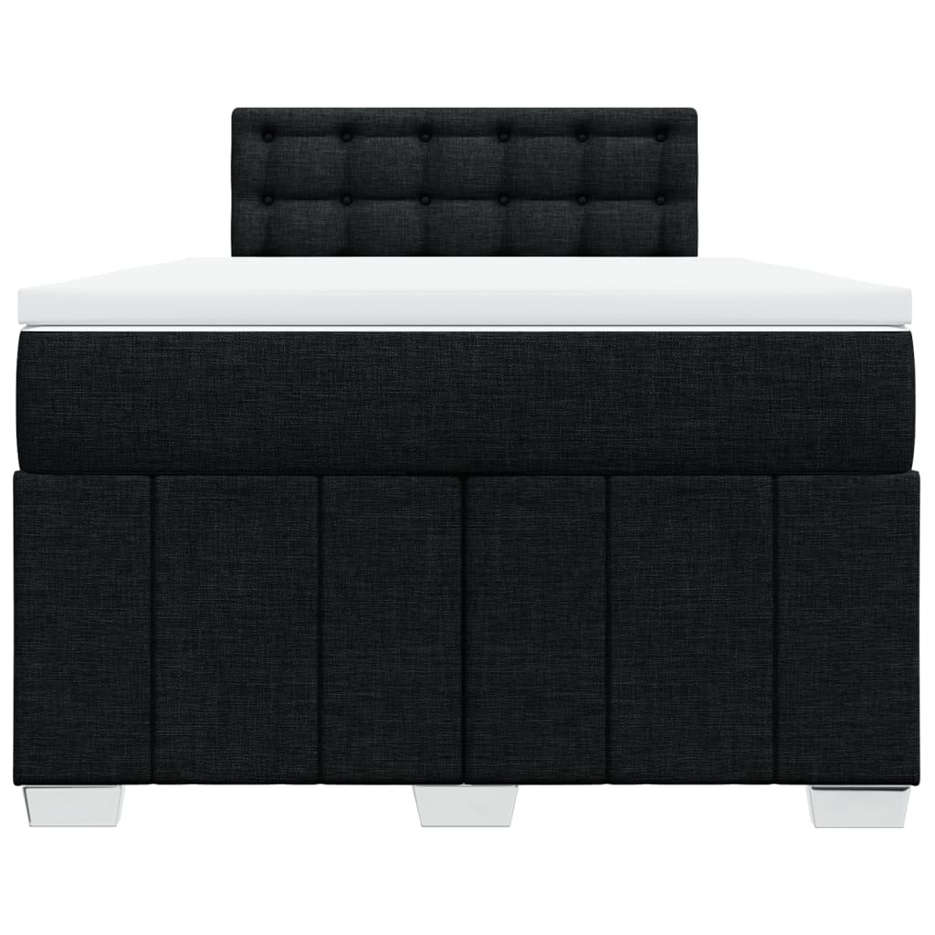 Giroletto a Molle con Materasso Nero 120x200 cm in Tessuto | homemem39