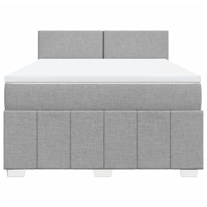 Giroletto a Molle con Materasso Grigio Chiaro 140x190cm Tessuto | homemem39