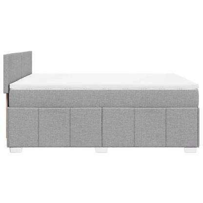 Giroletto a Molle con Materasso Grigio Chiaro 140x190cm Tessuto | homemem39