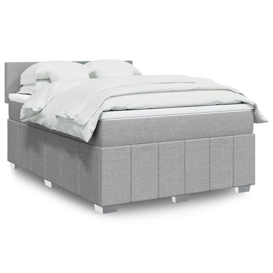 Giroletto a Molle con Materasso Grigio Chiaro 140x190cm Tessuto | homemem39