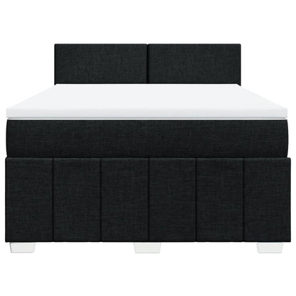 Giroletto a Molle con Materasso Nero 140x190 cm in Tessuto | homemem39