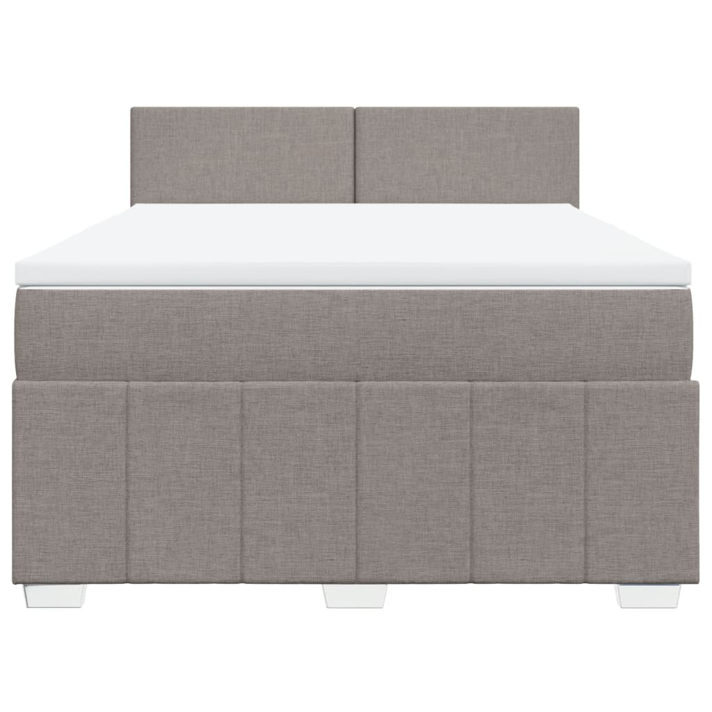 Giroletto a Molle con Materasso Tortora 140x190 cm in Tessuto | homemem39